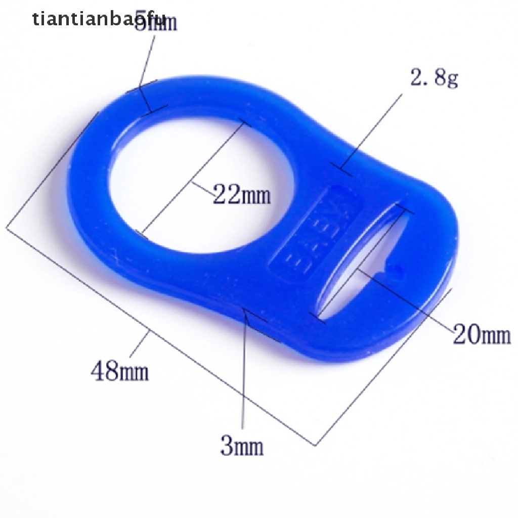 [tiantianbaofu] 5pcs/pack Baby Dummy Dot Holder Klip Adaptor Untuk Cincin Tombol Silikon Butik