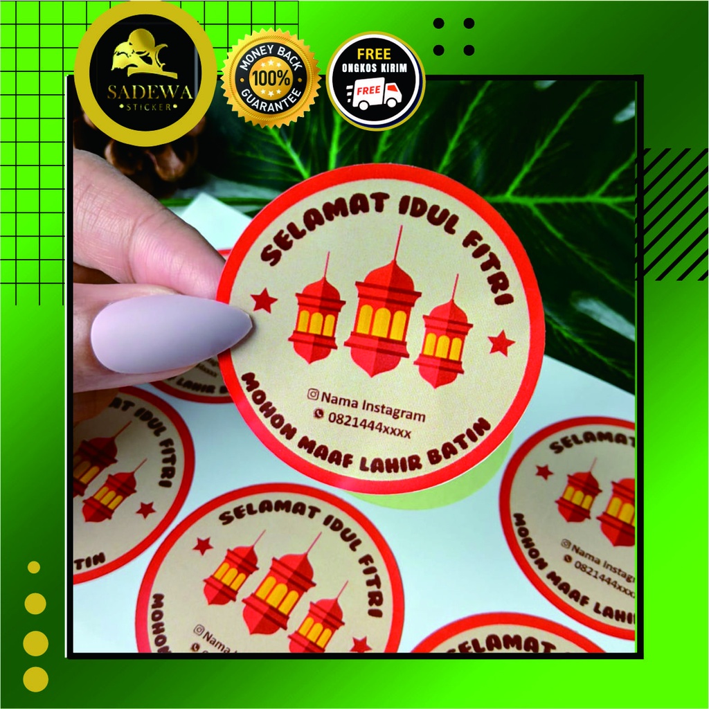 

Cetak Sticker Label Bulat Idul Fitri Stiker Lebaran Toples Label Kue