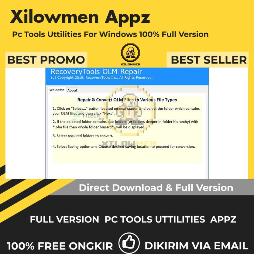 [Full Version] RecoveryTools OLM Repair Pro PC Tools Software Utilities Lifetime Win OS