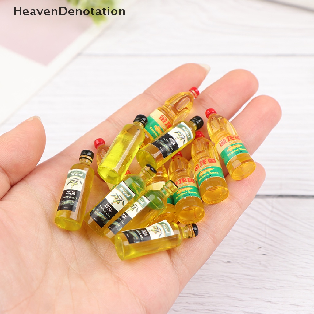 [HeavenDenotation] 6Pcs / set of Doll House Miniature Kitchen Olive Oil Set Kitchen Accessories HDV