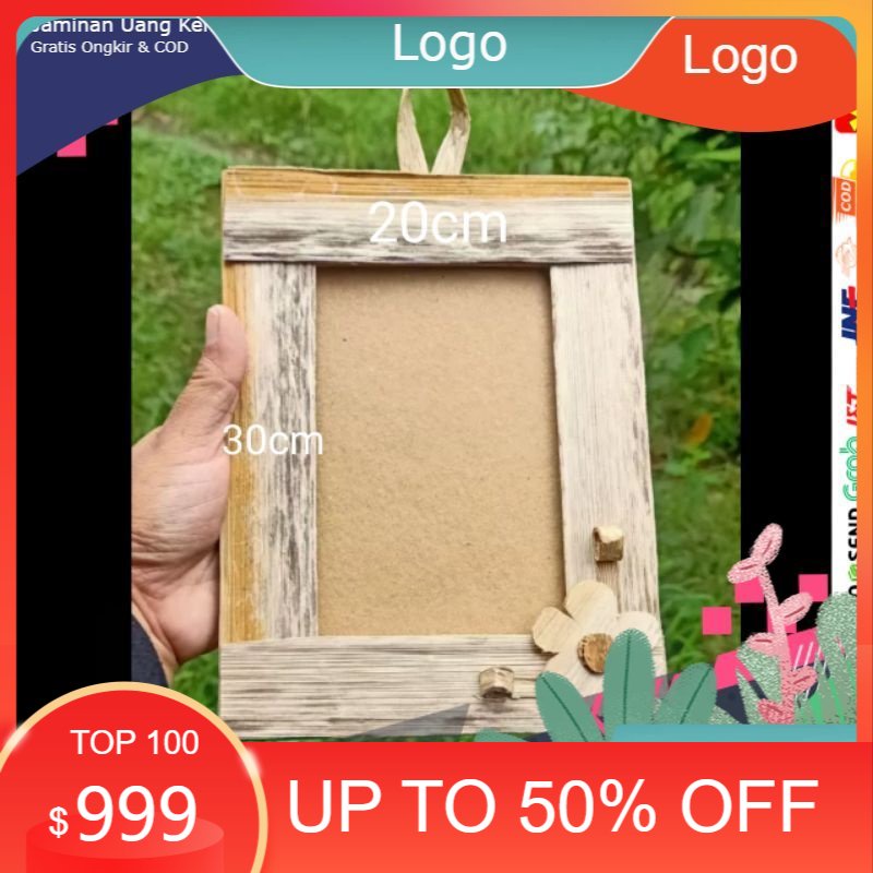 Prakarya kerajinan bingkai foto dari pelepah pisang kering