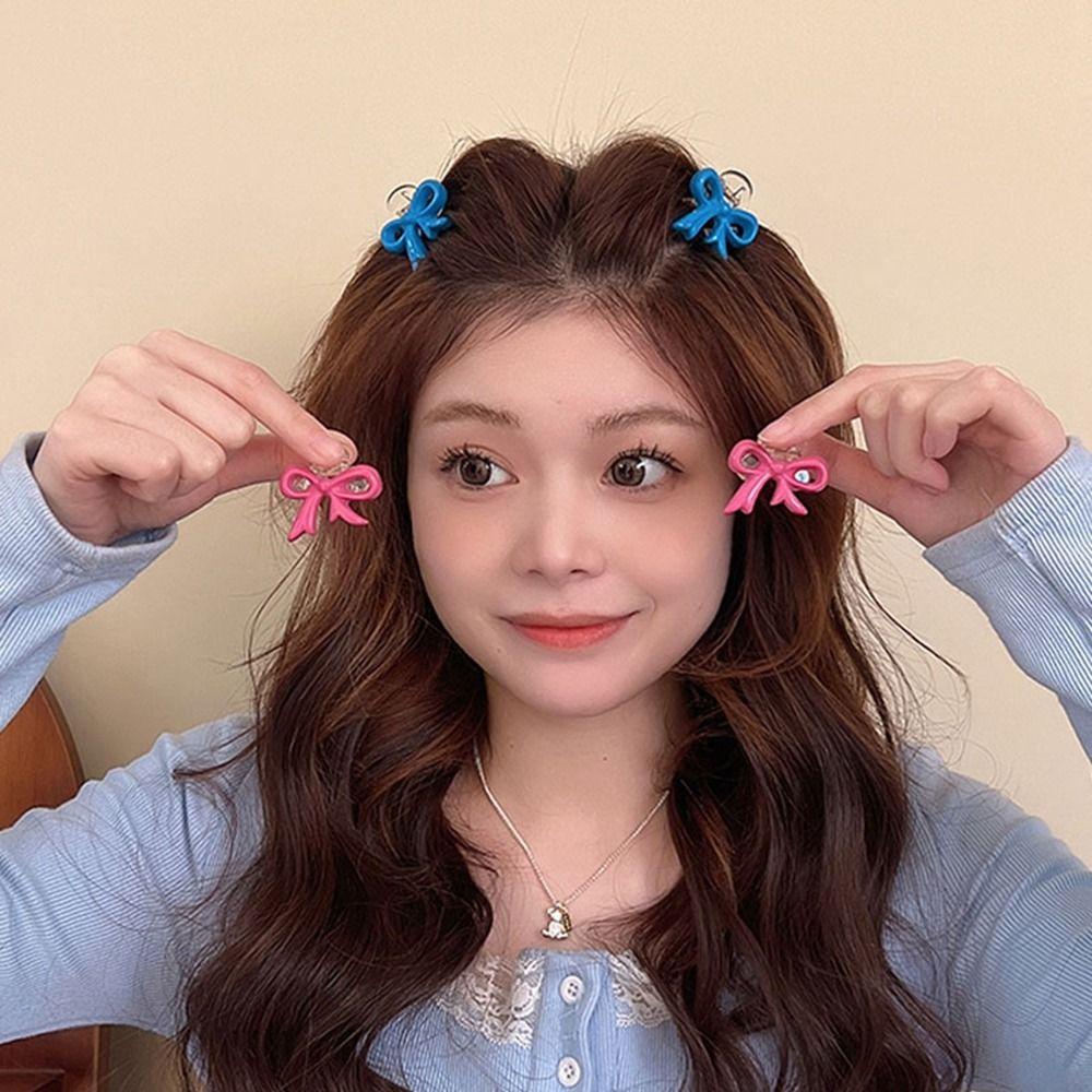 Needway Jepit Rambut Lucu Imut Manis Mini Y2K Gadis Hair Clip Bow Gaya Korea Hiasan Kepala