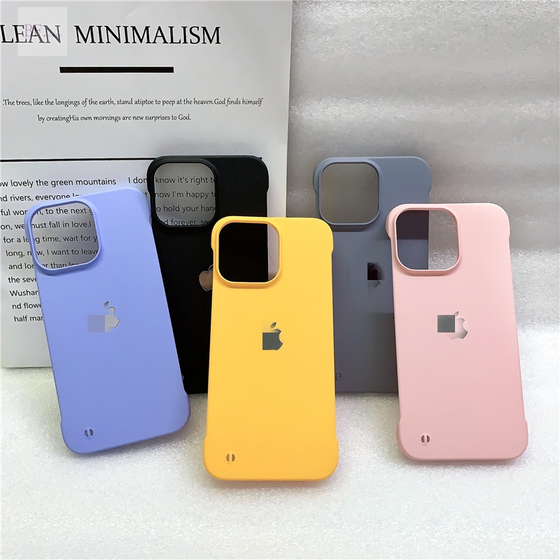 IPHONE Casing PC Tanpa Bingkai Ultra-Tipis Untuk Iphone14 13 12 11 Pro Max Frosting Fingerprinting