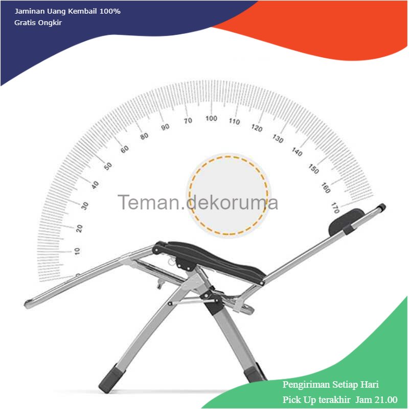 TD - PRB Zero Gravity Kursi Lipat Kerja Folding Picnic Chair with Tray - ZD2101