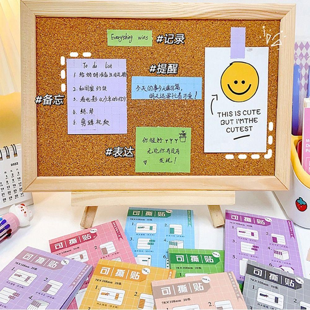 Mxbeauty Tearable Posted It Sticky Notes Kreatif 7warna Keypoints Tag Label Bookmark Tagging Stiker Label Baca Index Memo Pad