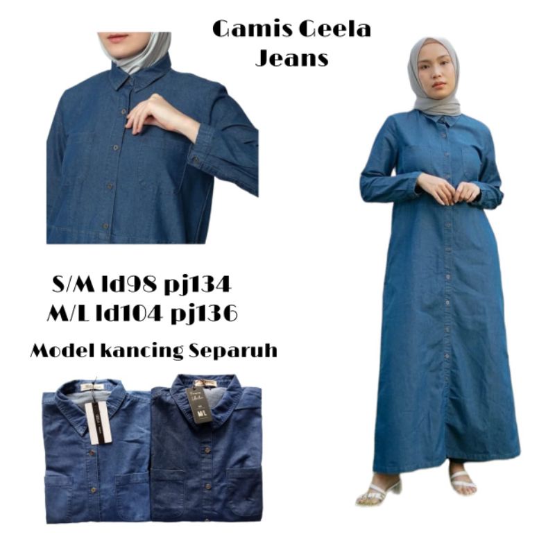 Gamis denim Geela