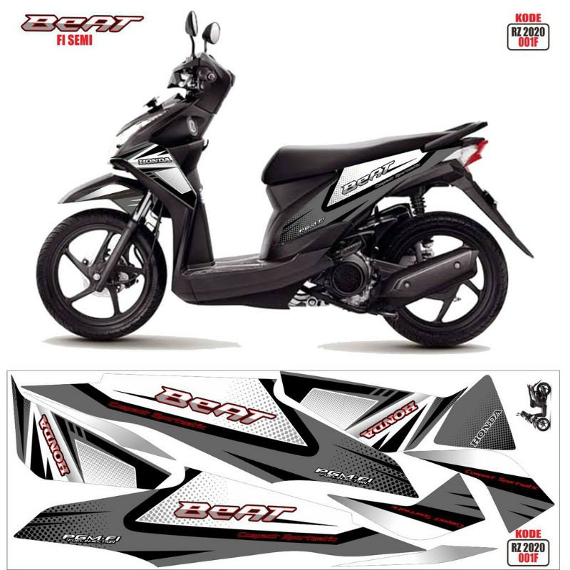 Sticker striping icone beat fi stiker beat new variasi Thailand honda beat