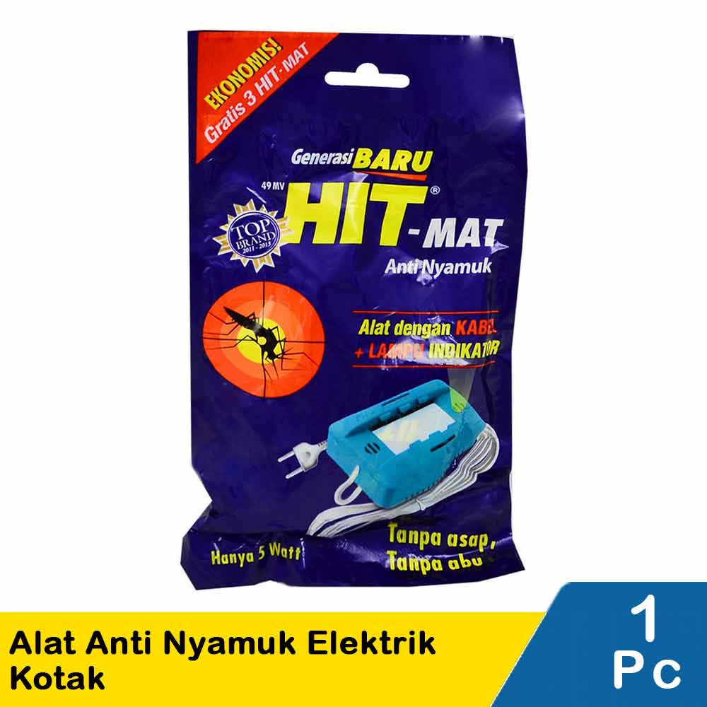 Godrej Hit Mat Alat Elektrik Electric &amp; Refill 48 + 6 18 + 6  Ekonomis Hit-Mat Anti Nyamuk Dengan Kabel + Alat Indikator Obat Anti Nyamuk Listrik N8 Hit Mouse