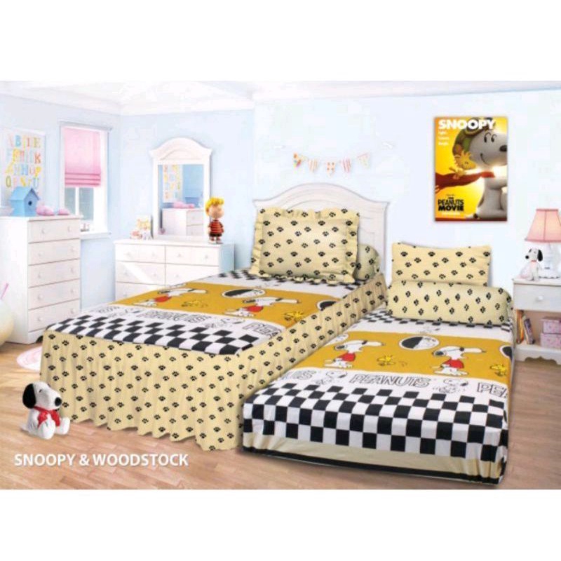 Sprei susun / sorong Tinggi 30cm My Love Karakter 120x200