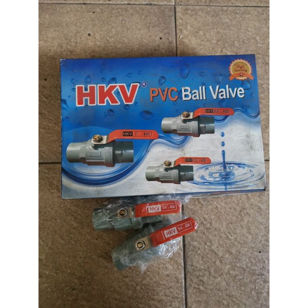 Stop Kran / Ball Valve PVC Gagang Besi HKV 3/4