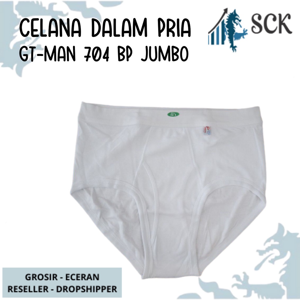 CD Pria GT-MAN 704 BP JUMBO / Celana Dalam 704 Putih / Pakaian Dalam Pria - sckmenwear GROSIR