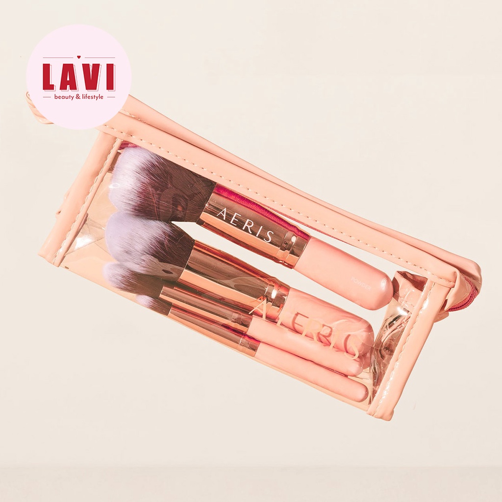 Aeris Beaute The Coral Travel (7 pcs Face & Eye Brush Set)