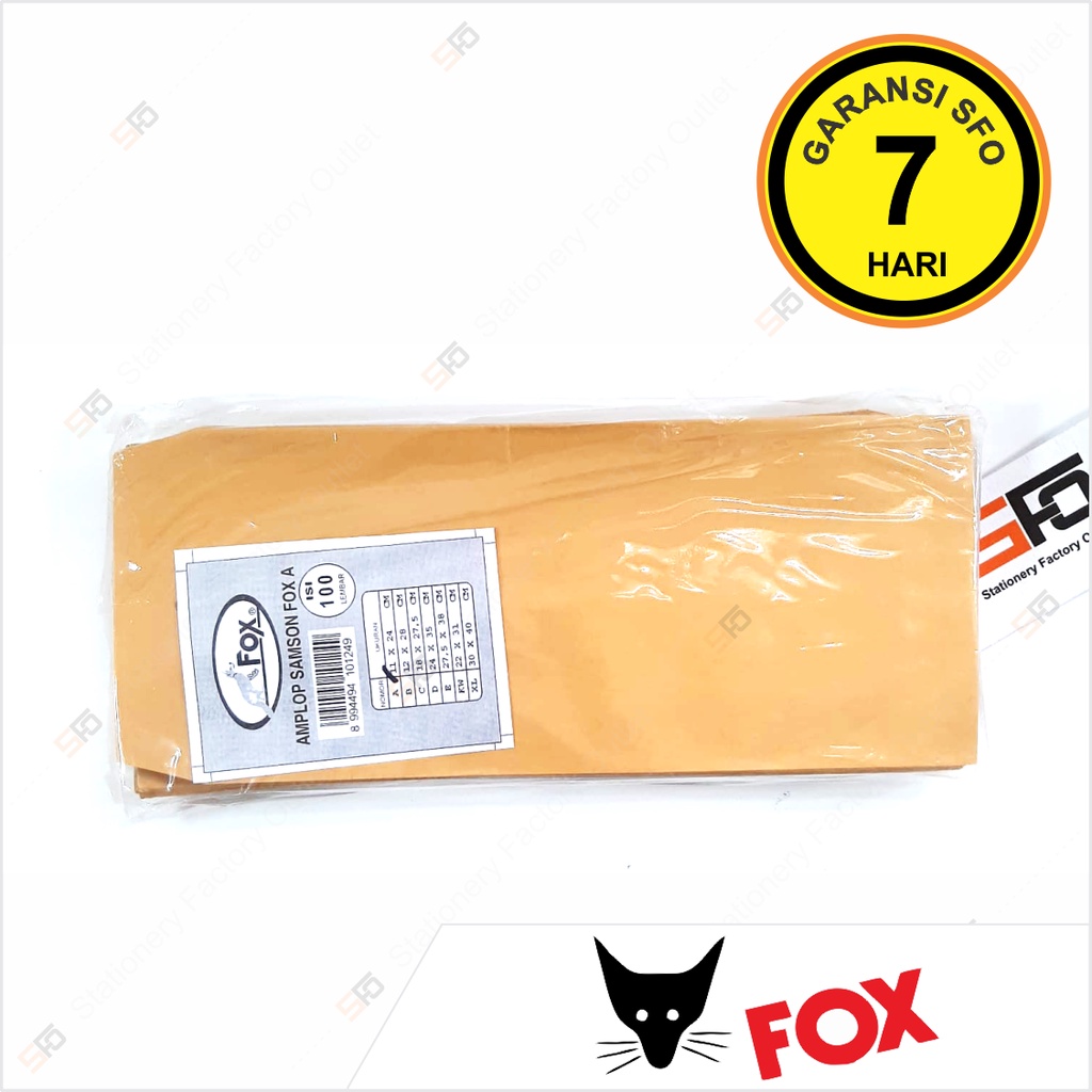 

Amplop Fox A isi 100 - 240 x 110 mm