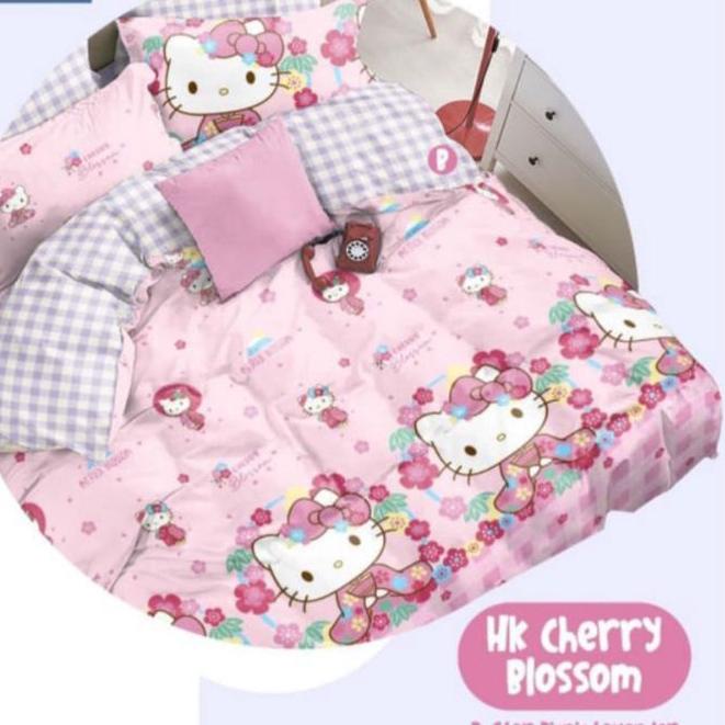 ☑ Sprei STAR motif Hello kitty HELLOKITTY ANTI GESER ❁