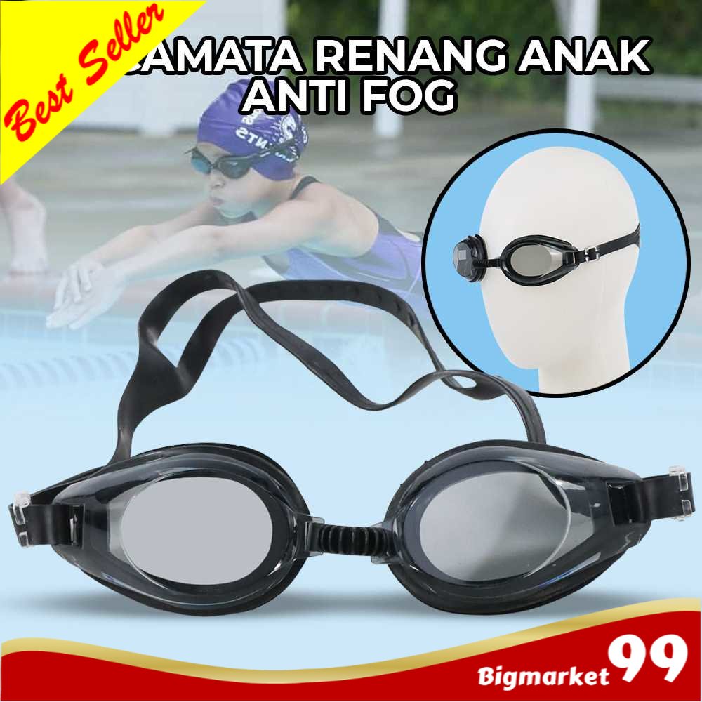Kacamata Renang Anak Anti Fog + Penutup Telinga