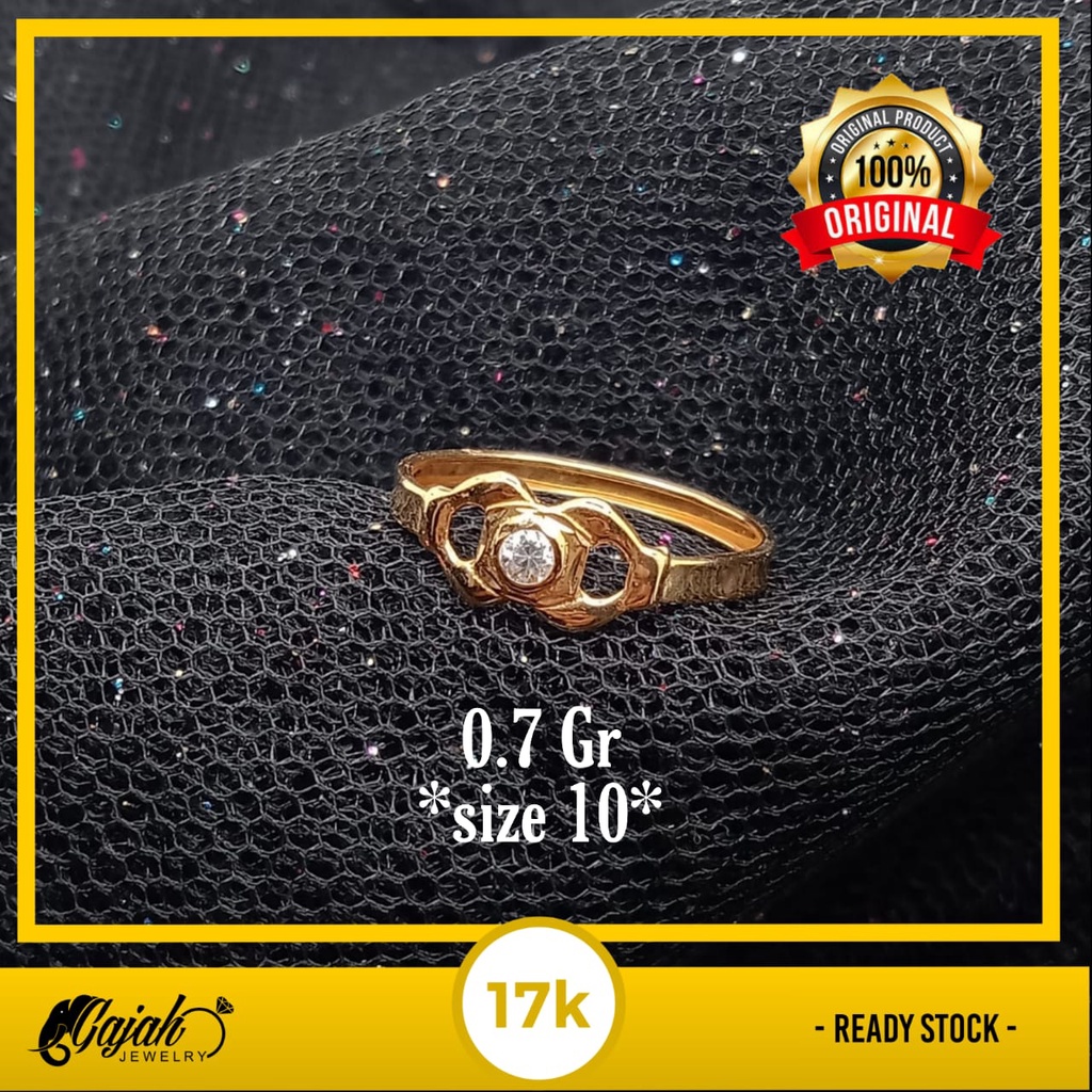 Cincin emas 17k - 0.7 gr kadar 750 - 4174