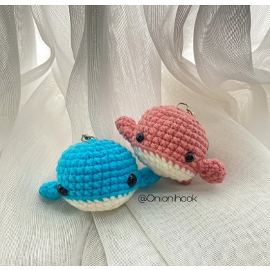 Boneka rajut paus | boneka valentine/ Couple/single whale