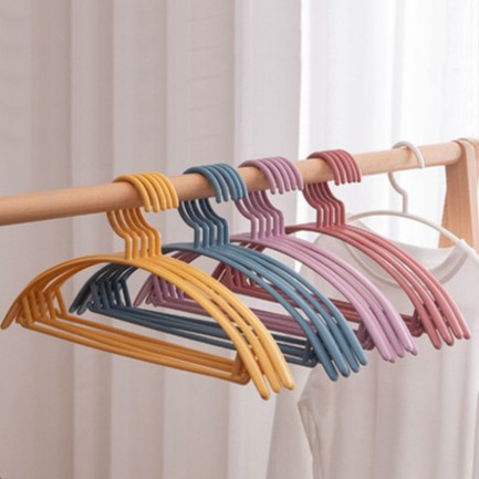 Anti Slip Hanger Gantungan Baju Plastik Lentur Pakaian Cloth Hanger Laundry Warna Pastel