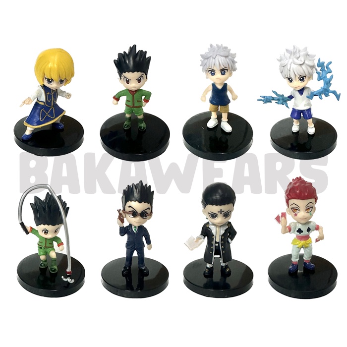 Action Figure Hunter X Hunter: Mini Version - Gon, Killua, Chrollo, Hisoka, Kurapika, Leorio