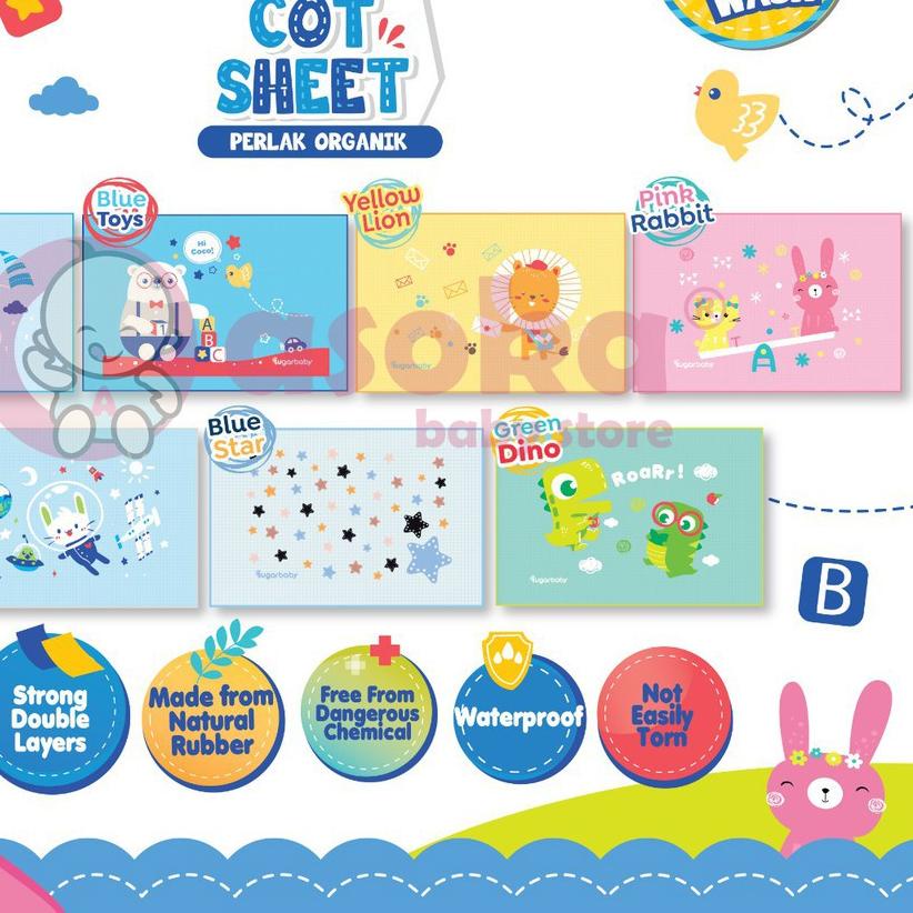➤ Sugar Baby Perlak Organic Healthy Cot Sheet Motif ASOKA ۞