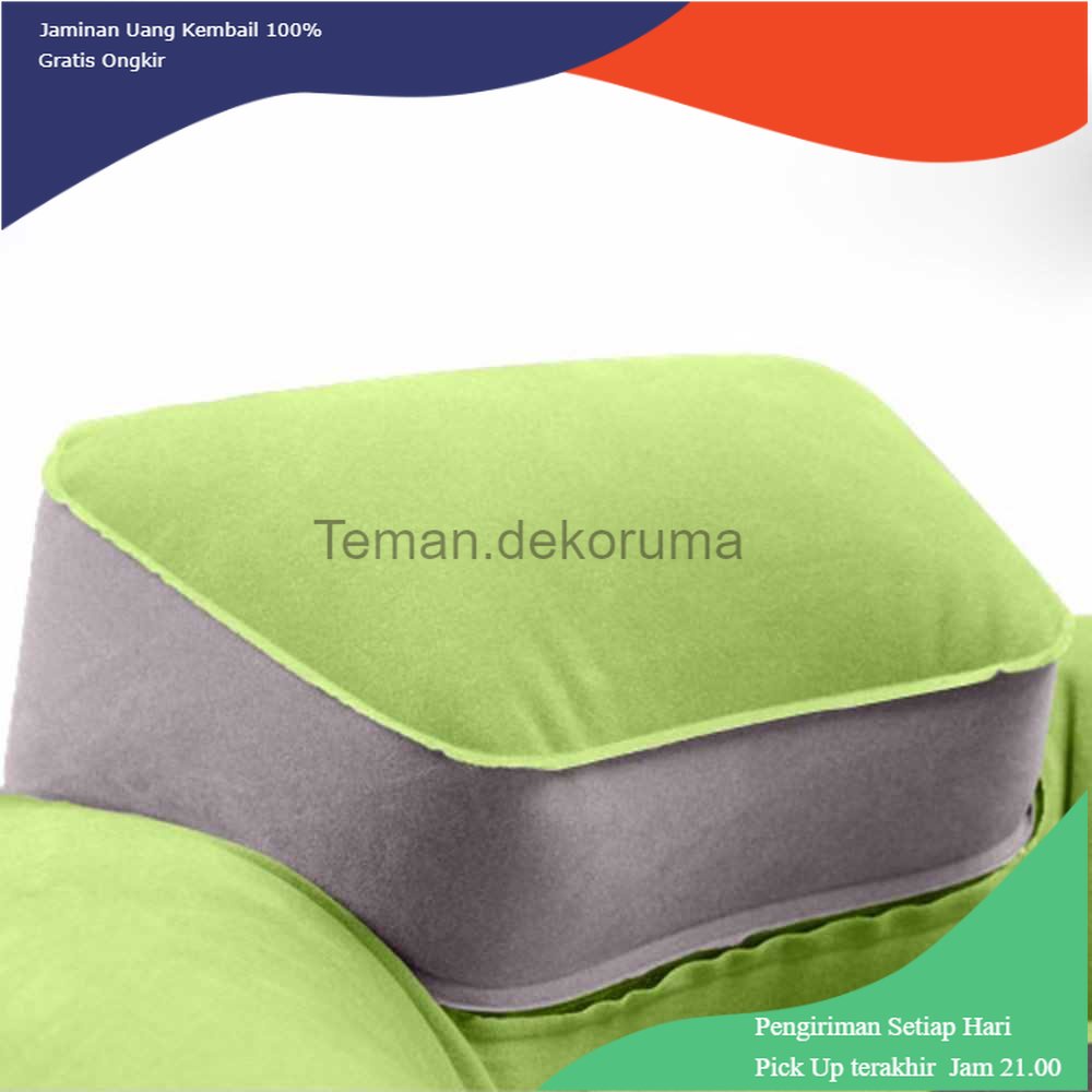 TD - TRV Bantal Leher U-Shape Inflatable Air Blow Up