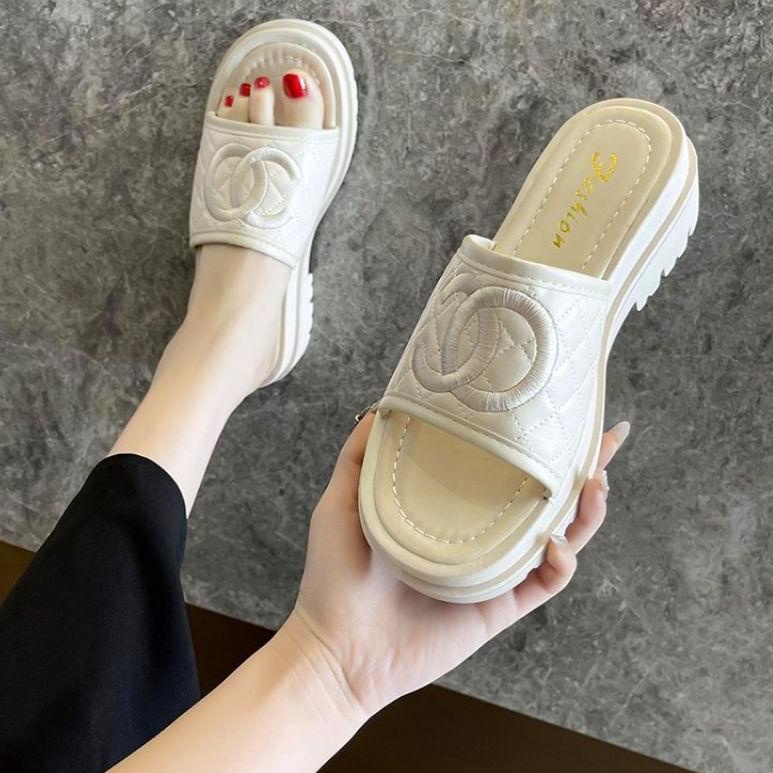 TREN TERBARU NF017 - Sepatu Wedges Hak Fashion Wanita Import Terbaru