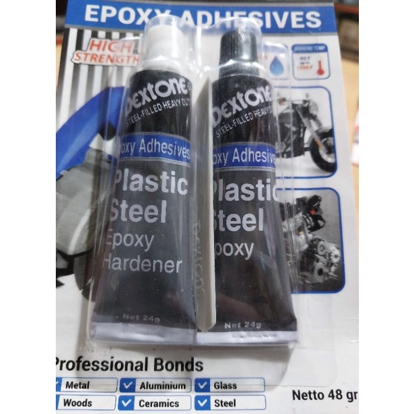 

LEM BESI EPOXY ADHESIVES DEXTONE BIASA / 2 JAM LEM BESI BAJAJ PLASTIK KERAMIK