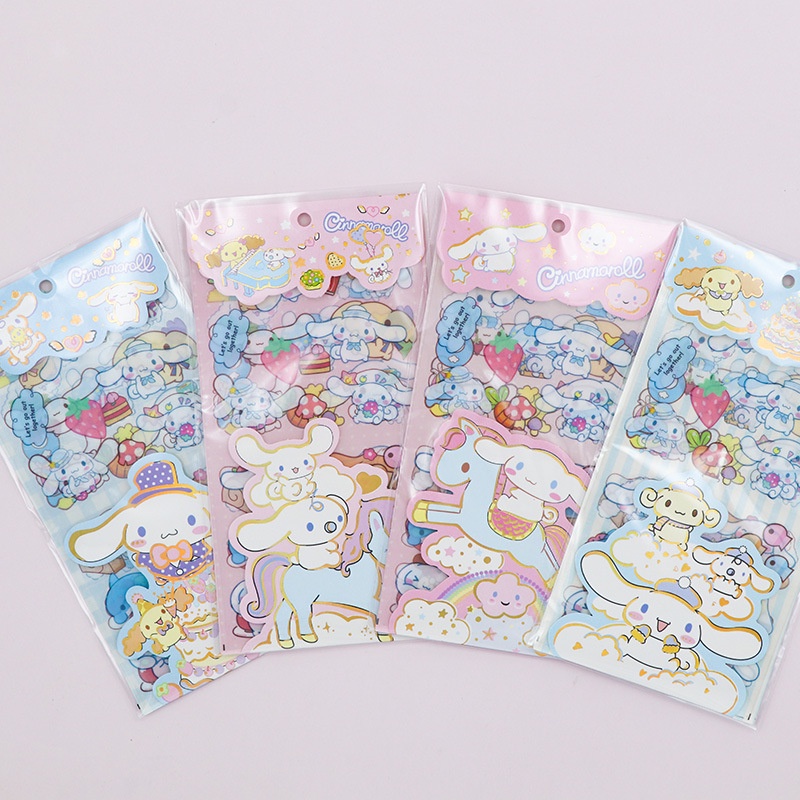 ( 10 LEMBAR) STICKER AESTHETIC SANRIO CINNAMOROLL/ KUROMI / MELODY/ STICKER WATERPROOF AEESTHETIC