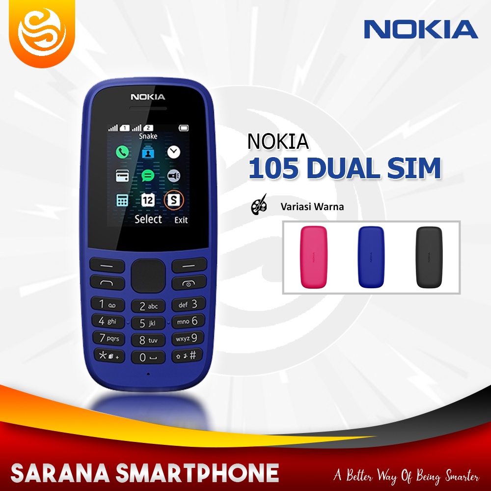 Jual Nokia 105 Dual Sim Garansi Resmi | Shopee Indonesia