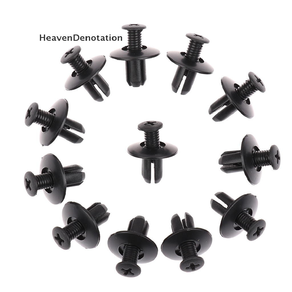 [HeavenDenotation] 100pcs 8mm Lubang Pintu Rivet Plastik Klip Pengencang Mobil Lined Cover Barbs Rivet HDV