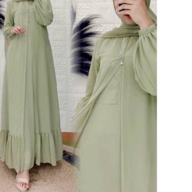 ☏ GAMIS MALAYSIA OUTER SERUTY BABYDOL POLOS FULL PURING/GAMIS MURAH PESTA/GAMIS ➽