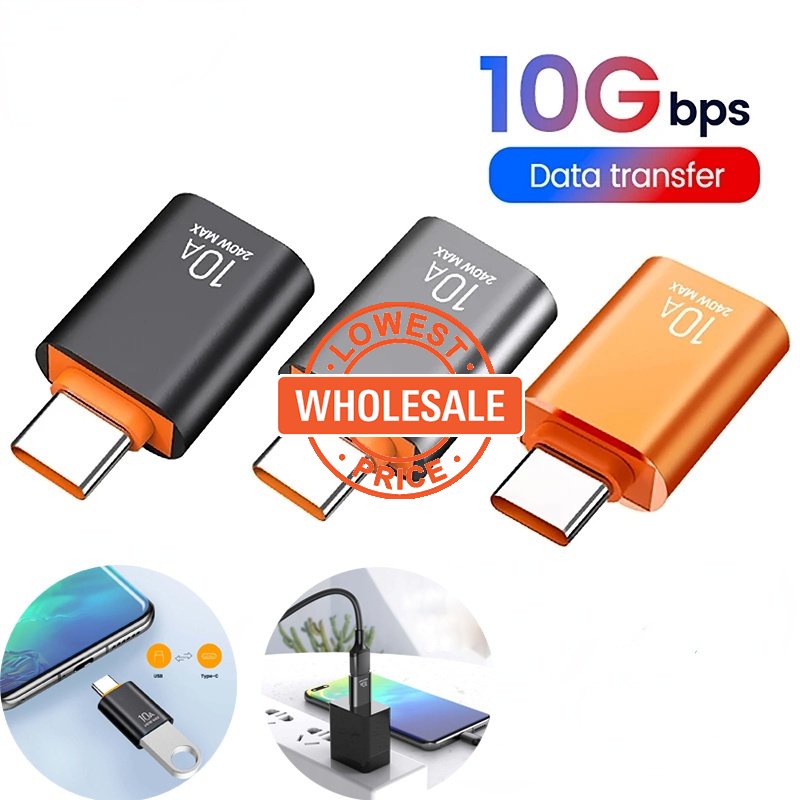 [Harga Grosir] Adaptor Ponsel 10A Type-C to USB 3.0/konektor Konverter Transfer Data/Untuk USB Flash Drive &amp; Mouse &amp; Game Controller/Aksesoris Ponsel