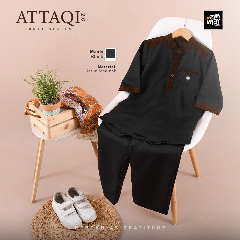 AMMAR KIDS ATTAQI 2.0 SETELAN BAJU KOKO KURTA ANAK LAKI LAKI 3-12 TH | AMMARKIDS