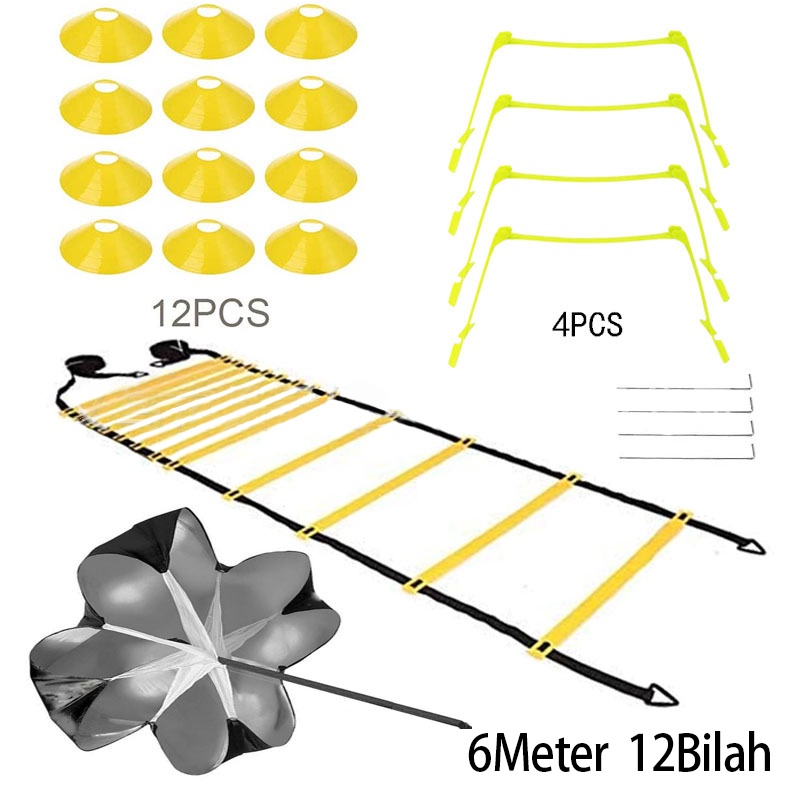 Agility Ladder Speed Tangga Latihan Sepak Bola/Tangga Tali Nilon Untuk Latihan Kecepatan/Peralatan Pelatihan Olahraga