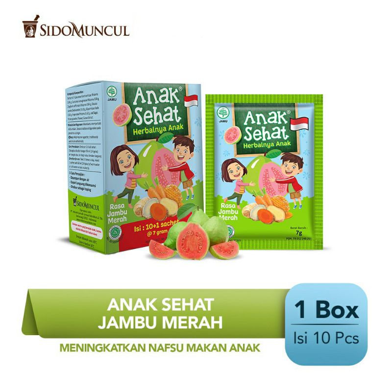 

BISA KIRIM HARI INI Sidomuncul Jamu Anak Sehat SACHET Suplemen Peningkat Nafsu Makan - Jambu Merah