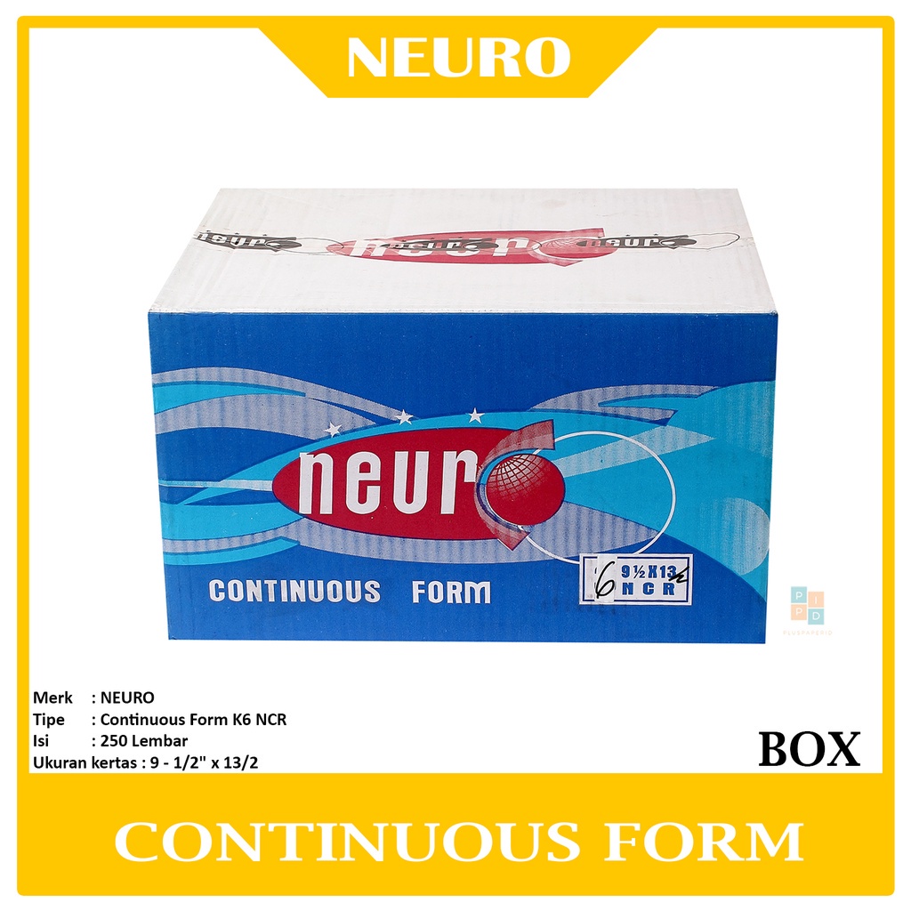 

NEURO - Kertas Komputer Continous Form 91/2 x 13/2 6 Ply ( K6/2 Neuro ) NCR