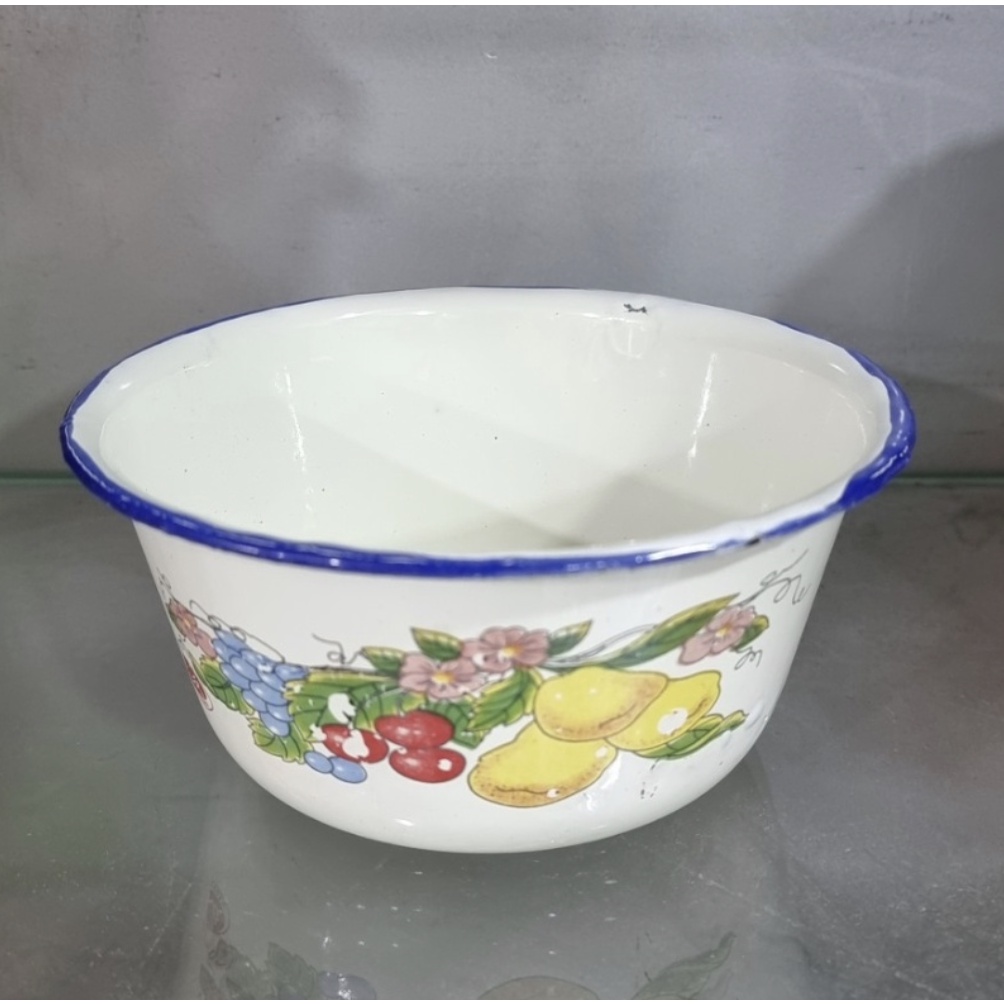 Mangkok Enamel Jadul / Kobokan Vintage Burik Blirik Kaleng