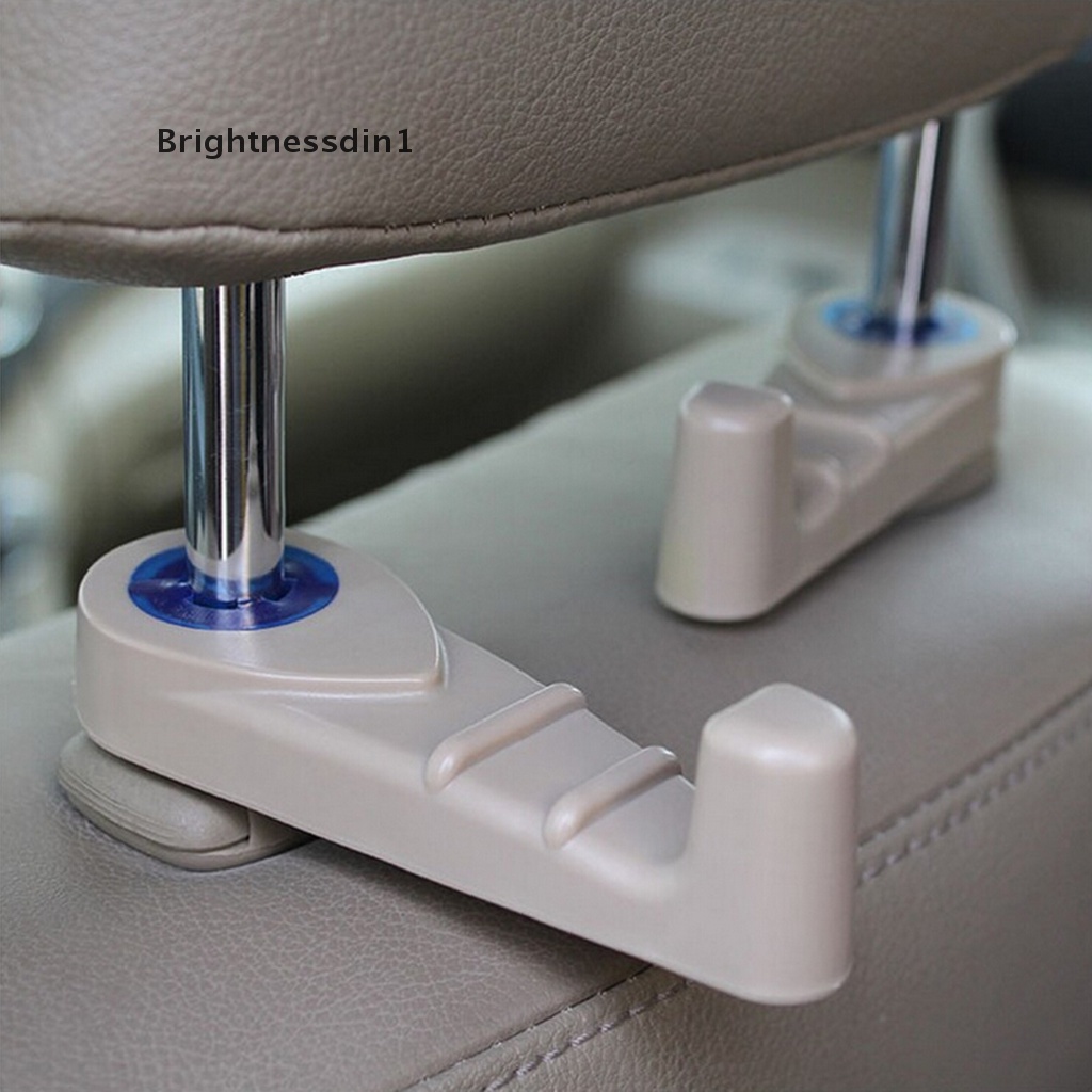 [Brightnessdin1] 2pcs Sandaran Kepala Kursi Mobil Berdiri Dompet Tas Kain Organizer Holder Hooks Hanger Butik