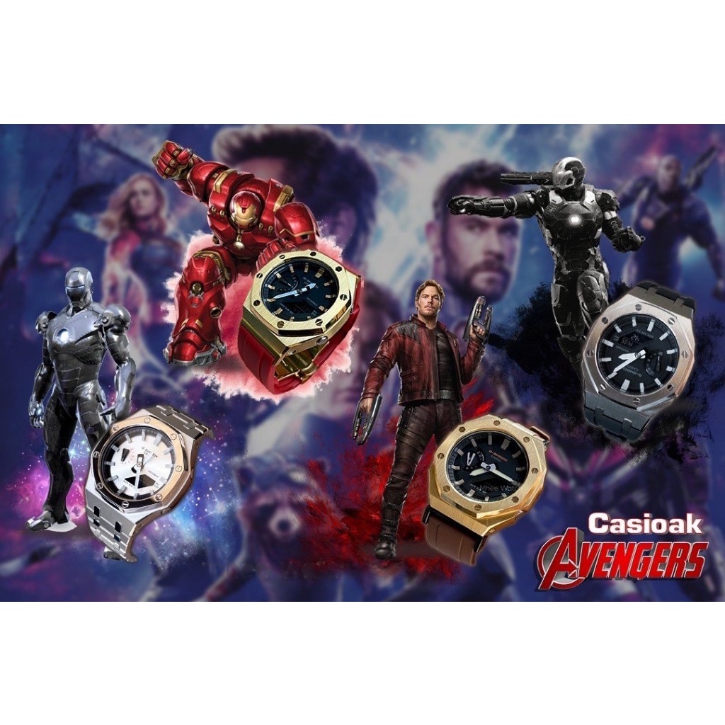 Casio G-Shock Casioak AP Rubber Avengers Ga-2100-AP GA2100 Custom Luxury Watch