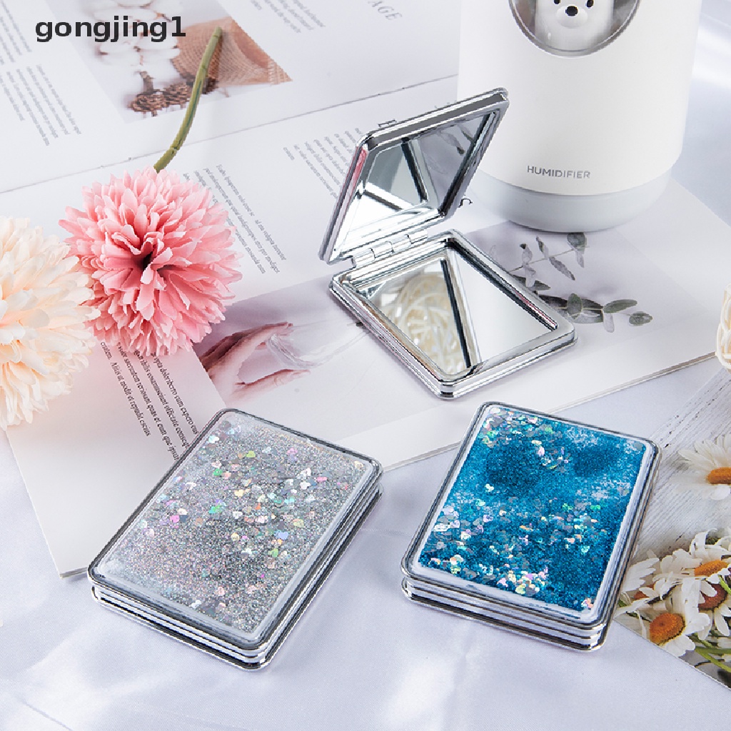 Ggg Cermin Rias Saku Mini Cermin Compact Kosmetik Kreatif Dengan Pasir Mengalir ID