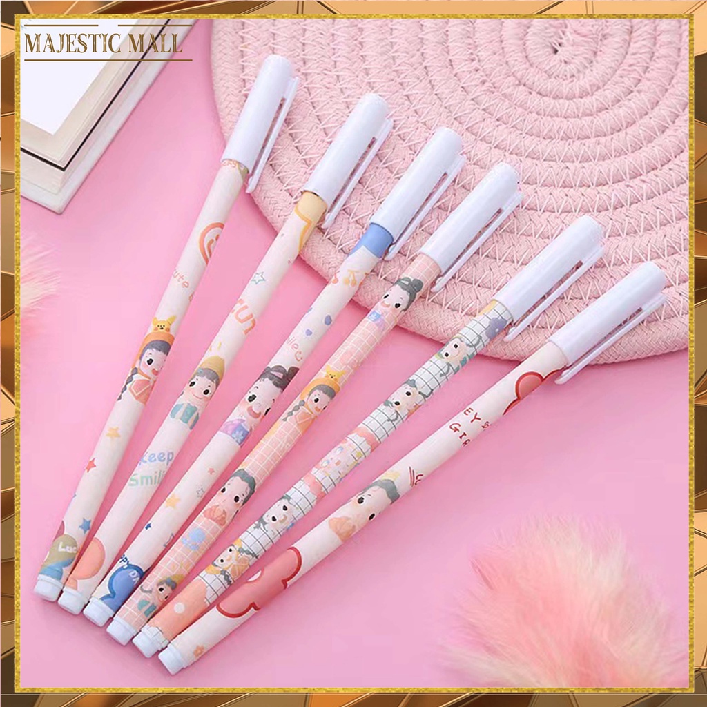 

® Pulpen Gel Motif Cartoon Pulpen Korea Pelajar Dan Kantor Pena Lucu Sourvenir Import COD