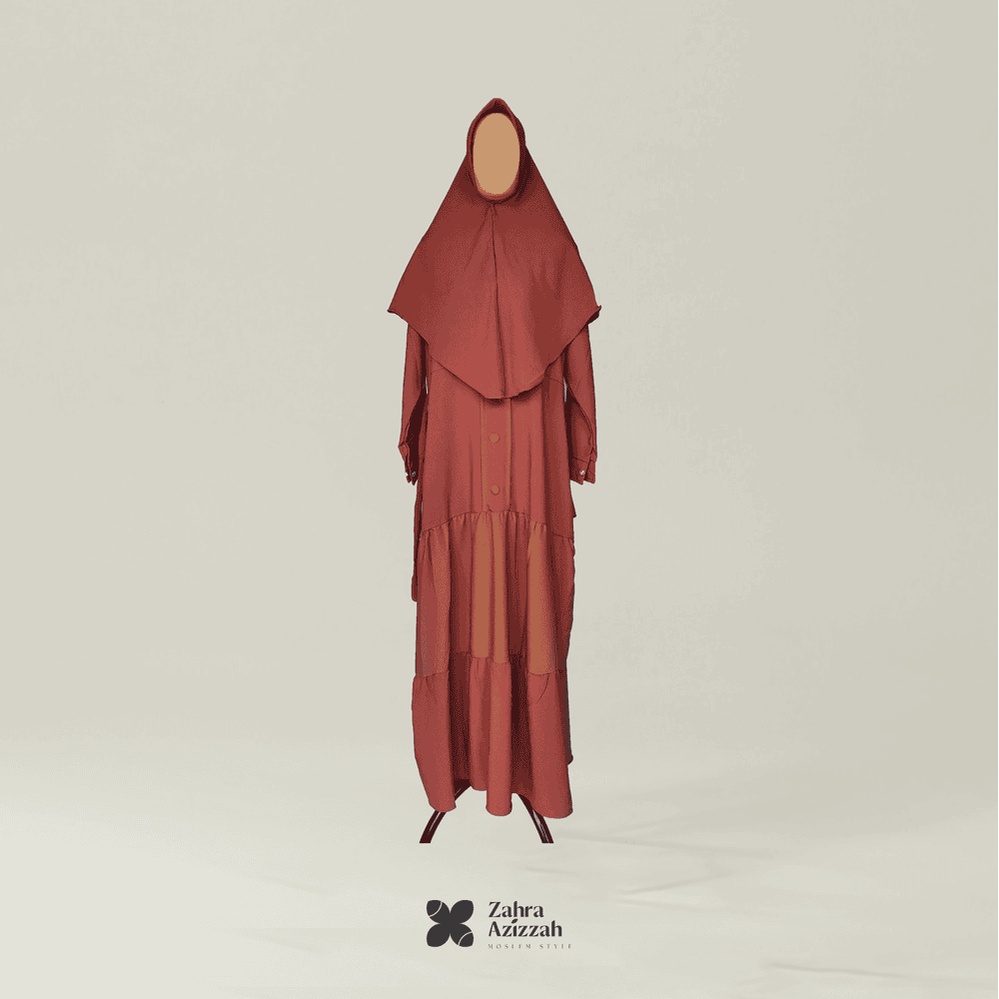 Setelan Gamis Syar'i Itycrepe Rumaisya