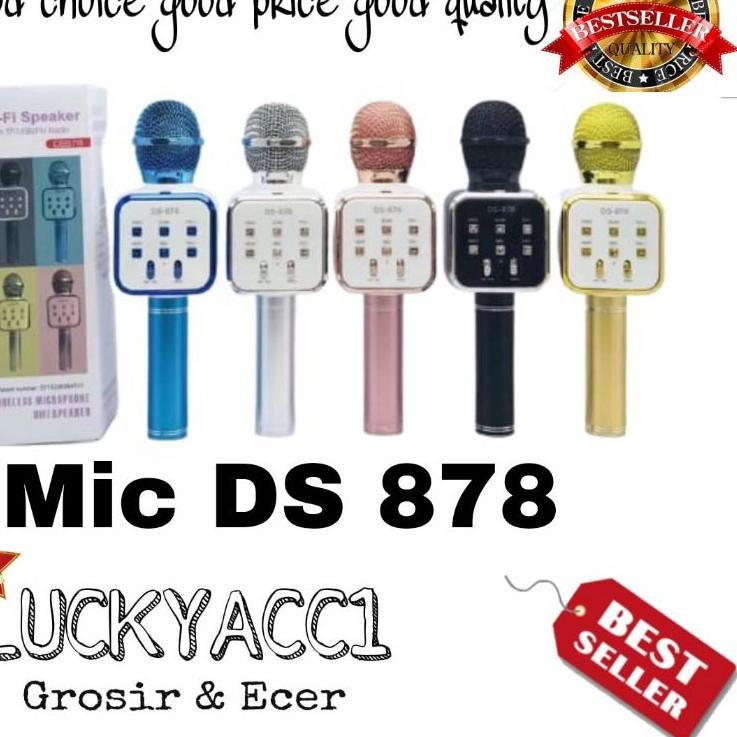 lC LC  MIC BLUETOOTH DS 878 PORTABLE WIRELESS FREDOO / MIC KARAOKE BLUETOOTH DS878 ❈ ★★★