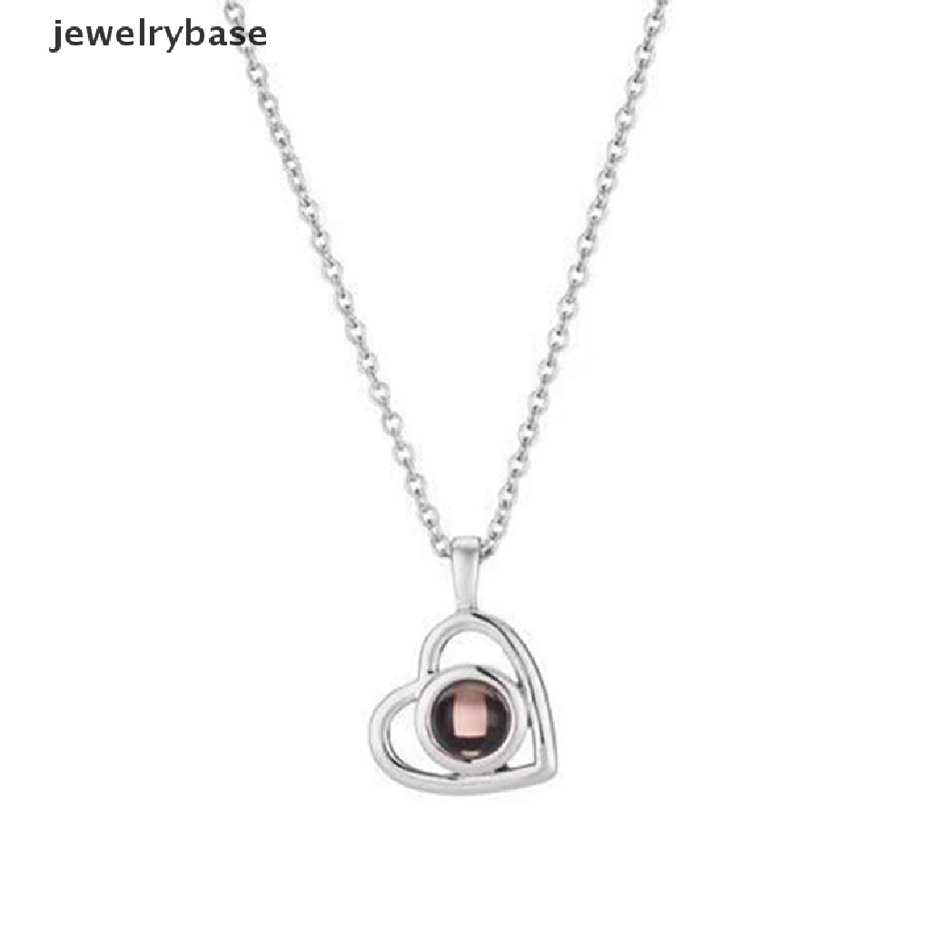 [jewelrybase] I LOVE YOU In 100bahasa Proyeksi Kalung Untuk Memori Cinta Choker Collier Bulat Hadiah Butik