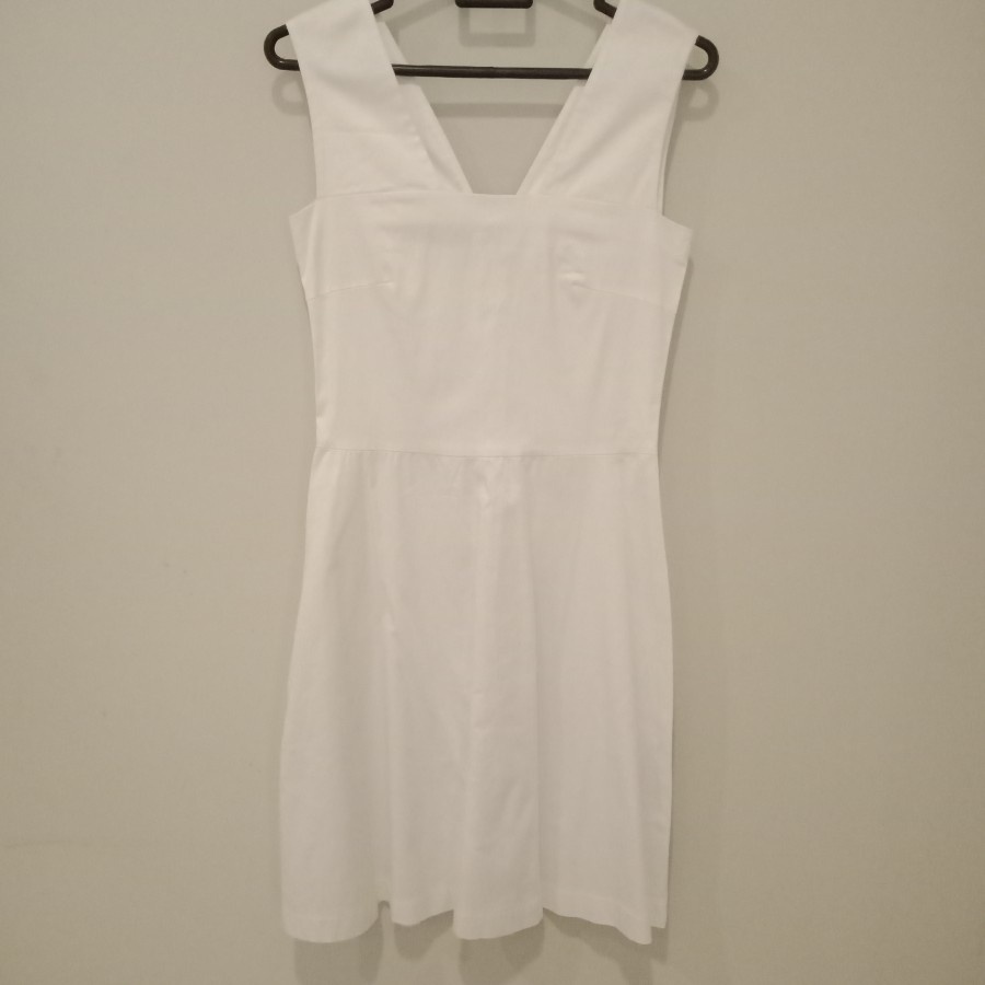 Preloved Mini Sexy Dress White Sandro Ferrone Original Almost New