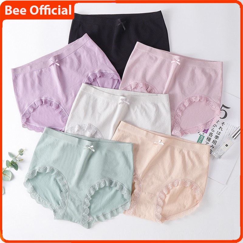 BEE - Celana Dalam Wanita Polos List Pita CD Cewek Import / Underwear Wanita 880