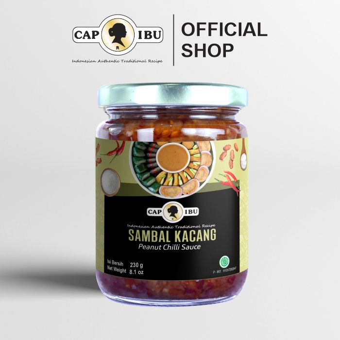 CAP IBU Sambal Kacang Kemasan Botol Jar