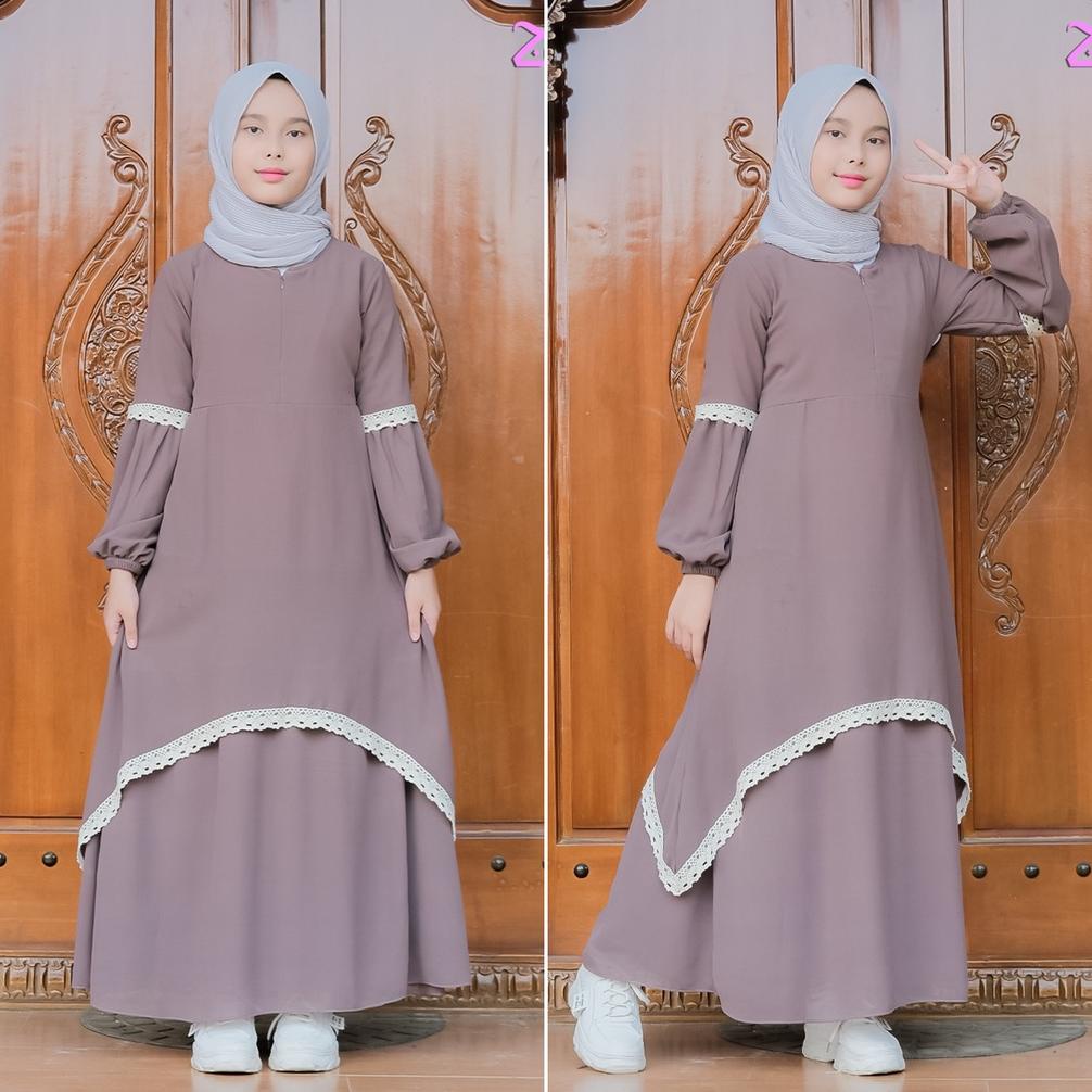 Gamis Malaysia Renda Anak Ori Zafirah Kids