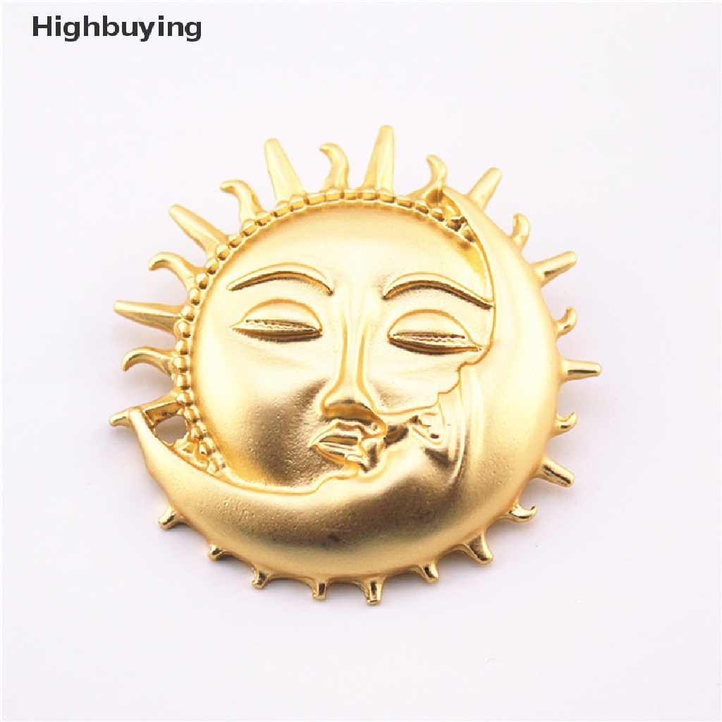 Hbid Sun Kiss Moon Bros Wanita Unisex Planet Lucu Kekasih Kantor Pesta Bros Pin Glory