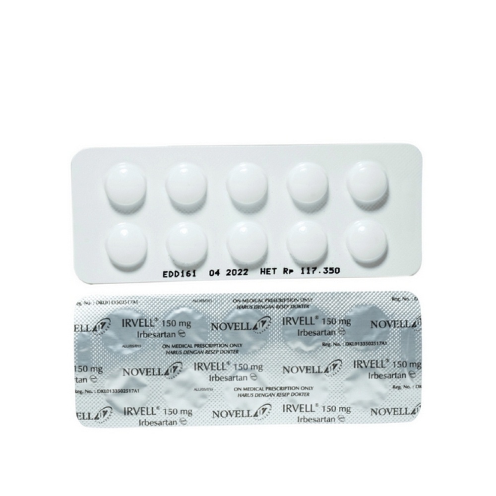IRVEL 150 MG/IRBESARTAN 150 MG/OBAT ANTI HIPERTENSI/DARAH TINGGI
